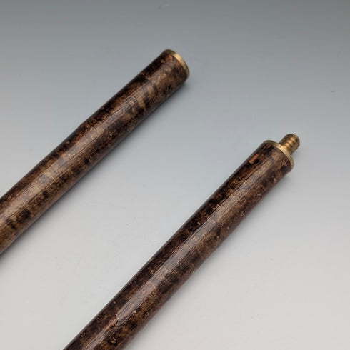 復古棕色軸豆豆頭手柄旅行拐杖 91 厘米